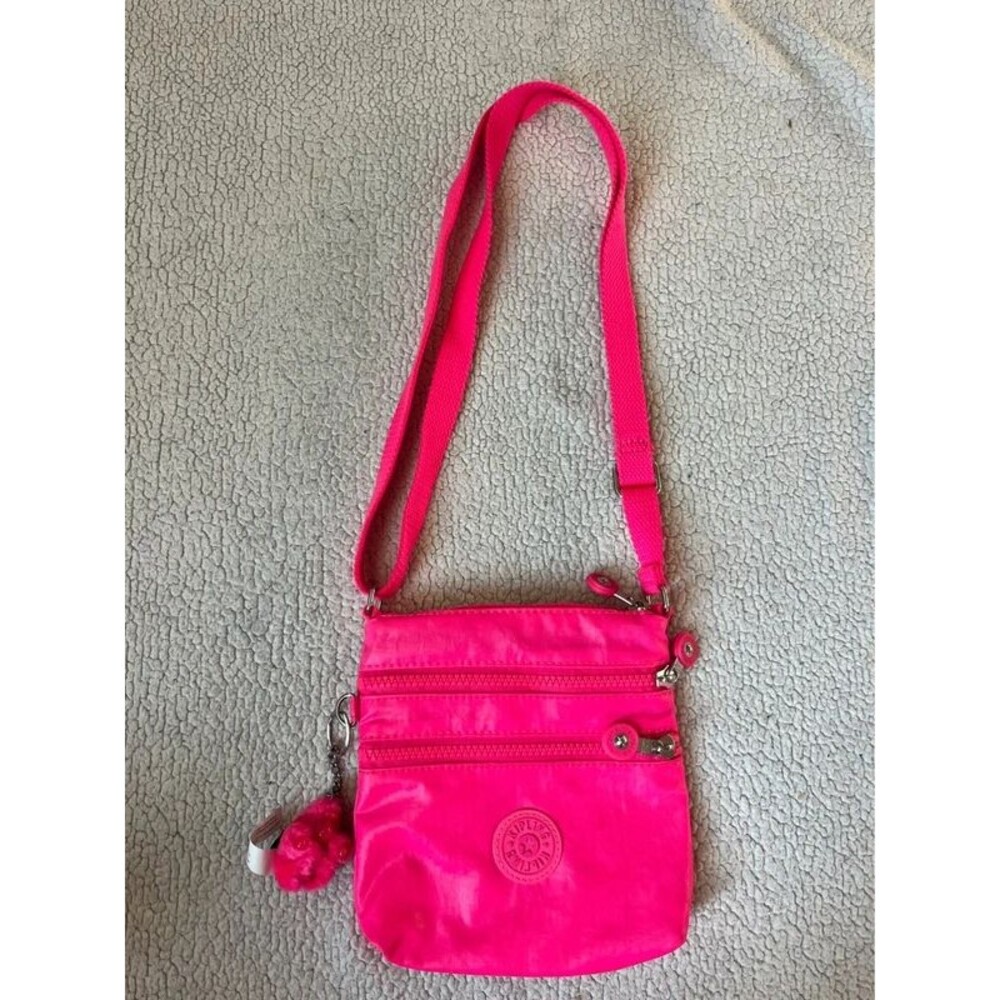 Kipling Neon Pink Nylon Crossbody Bag